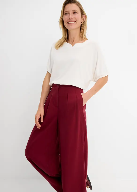 Pantaloni con pinces in lyocell fluente, bonprix