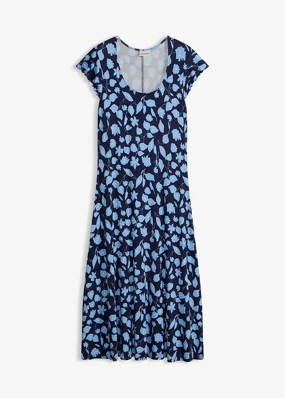 Abito in jersey fantasia di misto viscosa morbido, bonprix