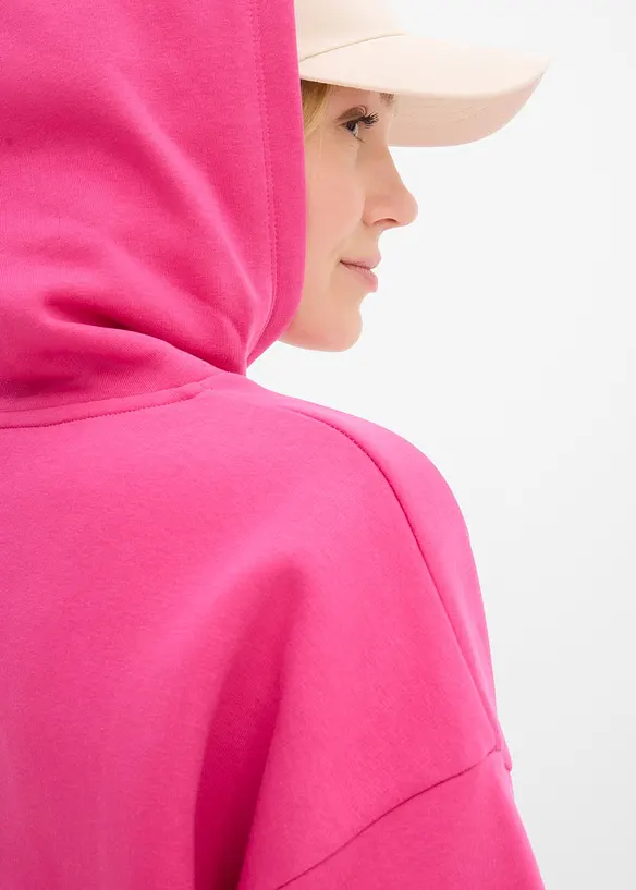 Felpa oversize con cappuccio in misto cotone morbido, bonprix