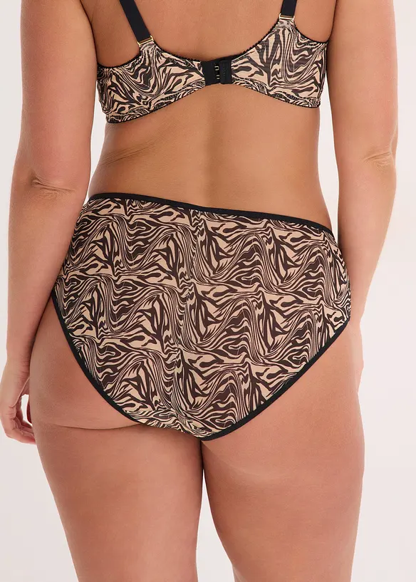 Slip alto in mesh stampato, bonprix