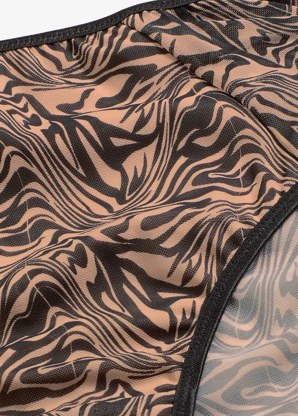 Slip alto in mesh stampato, bonprix