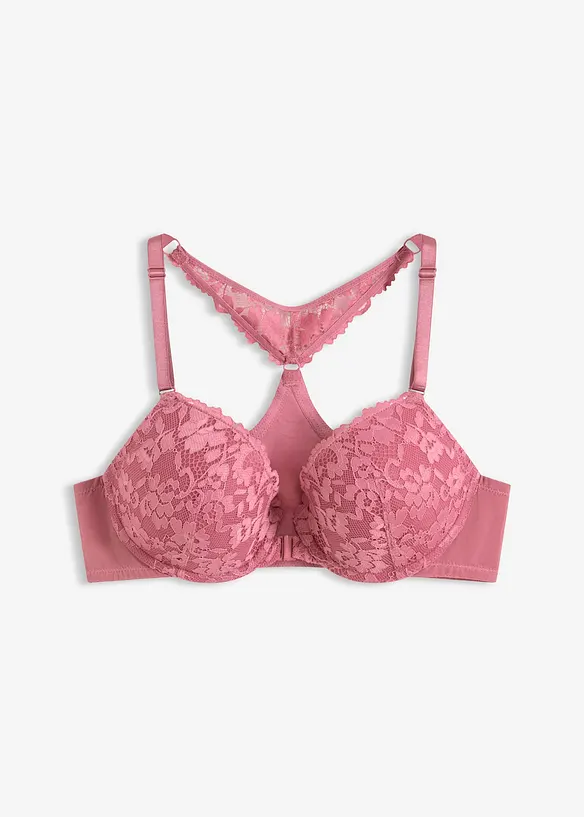 Reggiseno in pizzo con coppe preformate e chiusura anteriore, bonprix