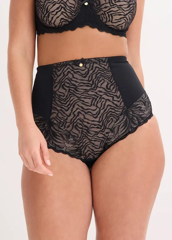 Culotte con pizzo ad effetto modellante medio, bonprix