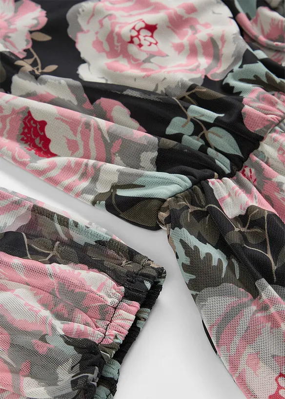 Abito midi in morbido mesh, bonprix