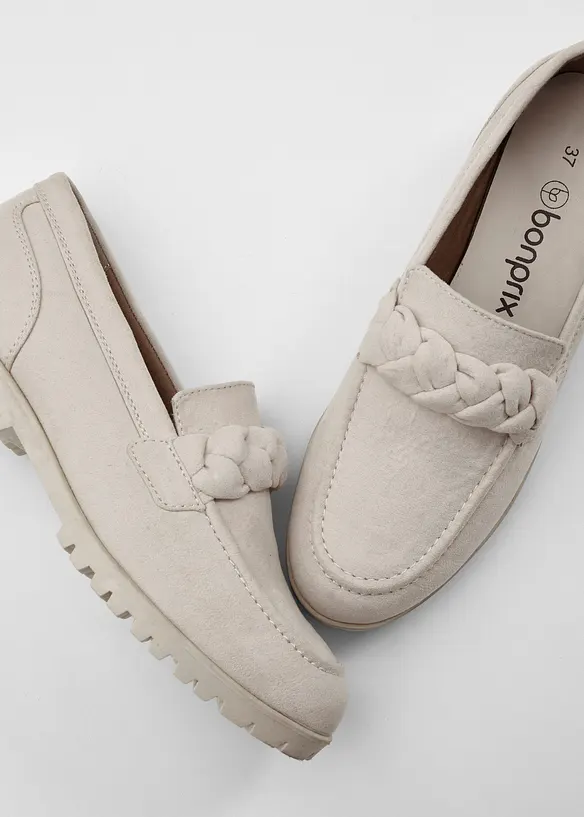 Mocassini chunky con dettaglio intrecciato, bonprix