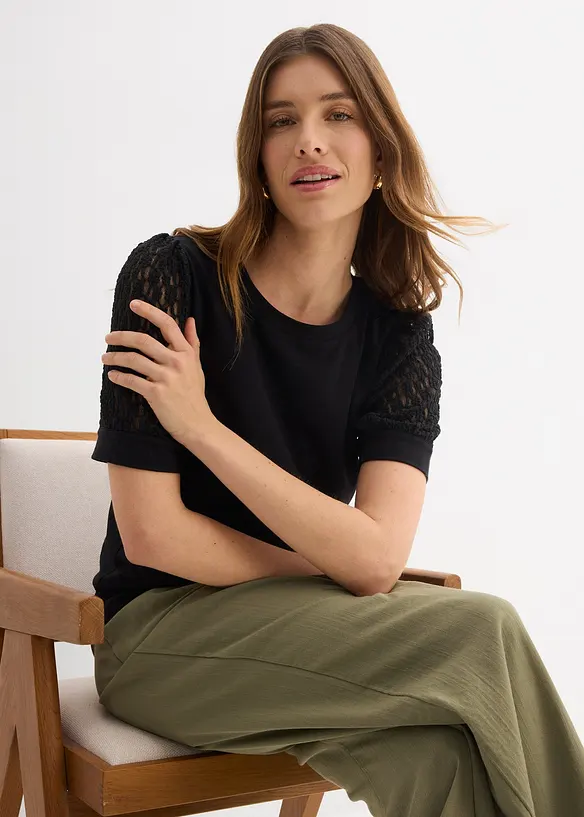 Maglia in misto cotone, bonprix