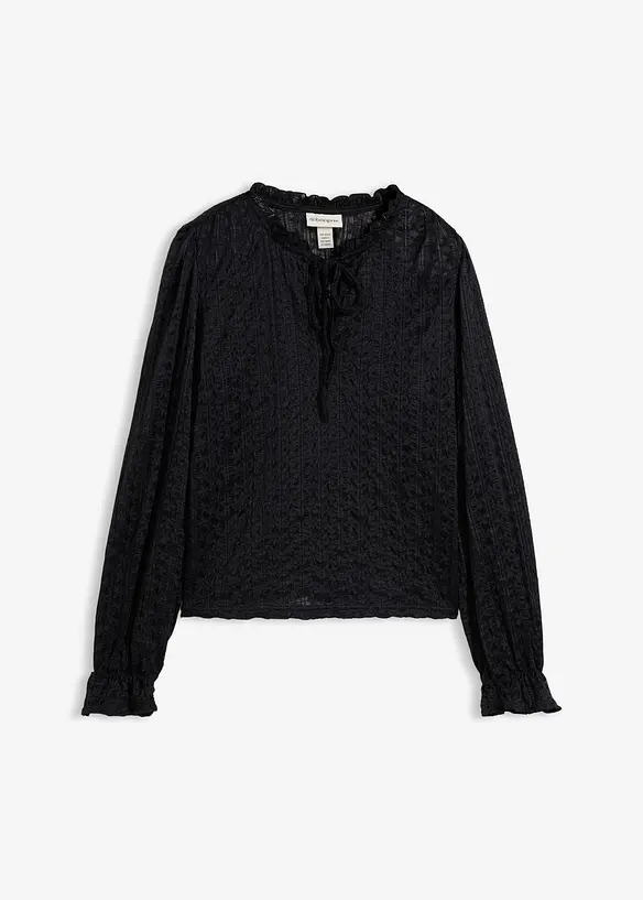 Maglia in pizzo con maniche a palloncino, bonprix