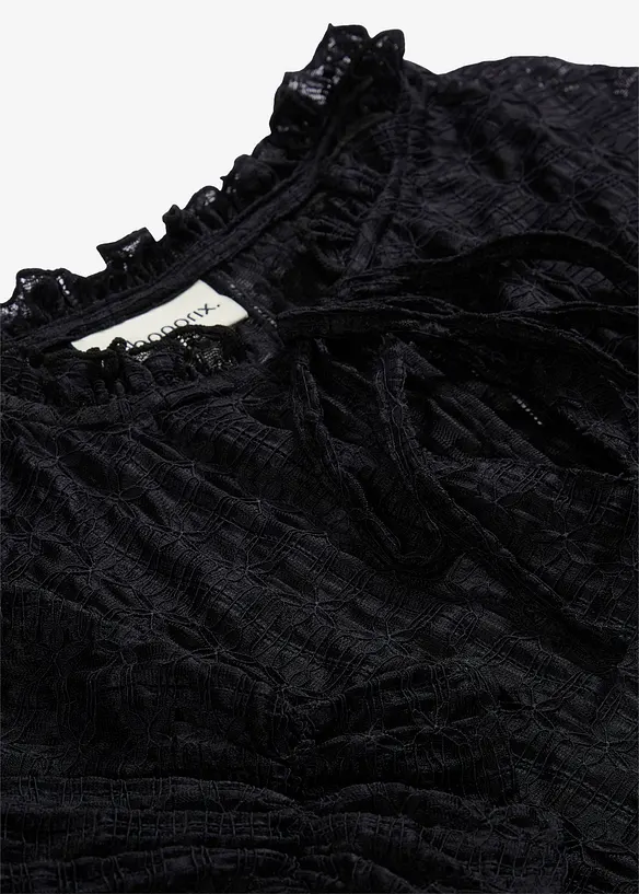 Maglia in pizzo con maniche a palloncino, bonprix