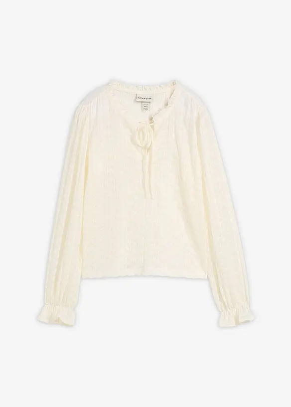 Maglia in pizzo con maniche a palloncino, bonprix