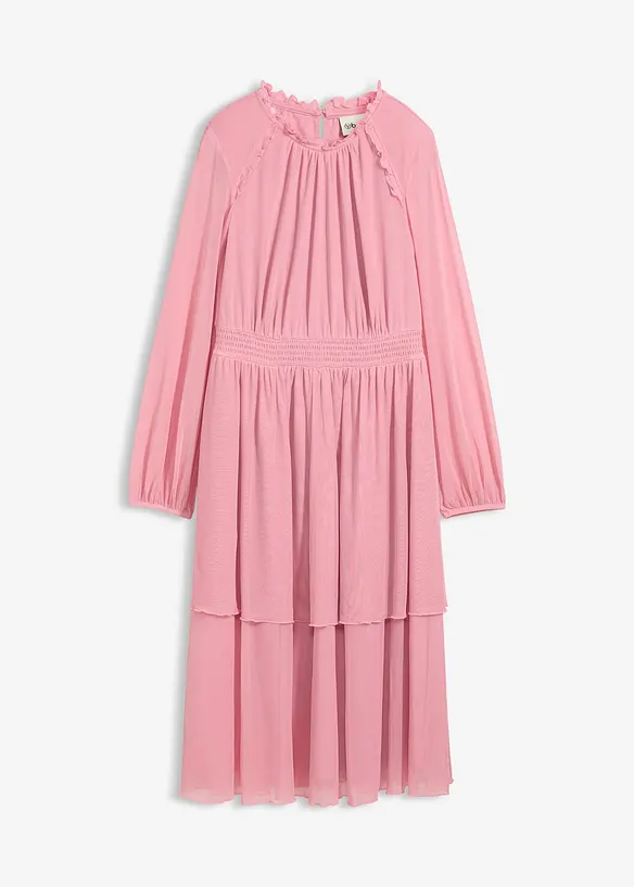 Abito in jersey e mesh fine, bonprix