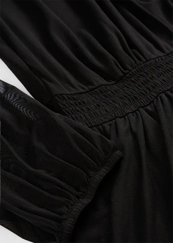 Abito in jersey e mesh fine, bonprix