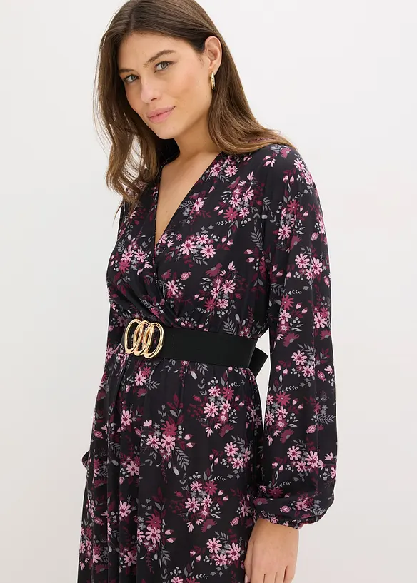 Abito in jersey con maniche a palloncino, bonprix