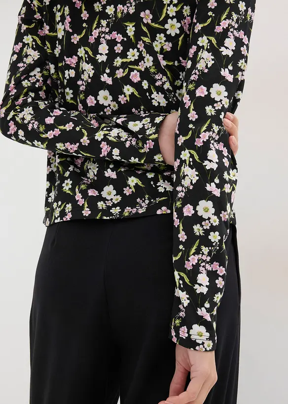 Maglia a maniche lunghe in misto cotone, bonprix