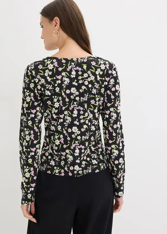 Maglia a maniche lunghe in misto cotone, bonprix