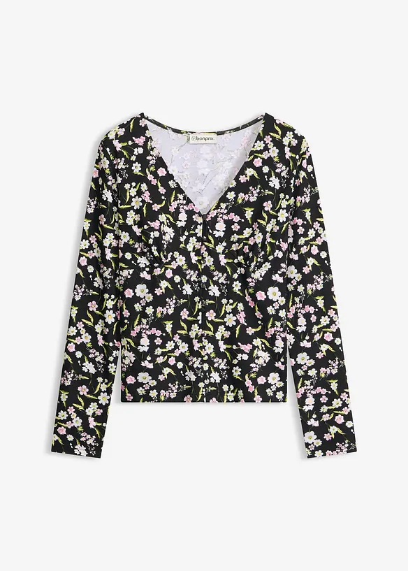 Maglia a maniche lunghe in misto cotone, bonprix