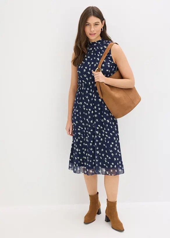 Abito in jersey e mesh fine, bonprix