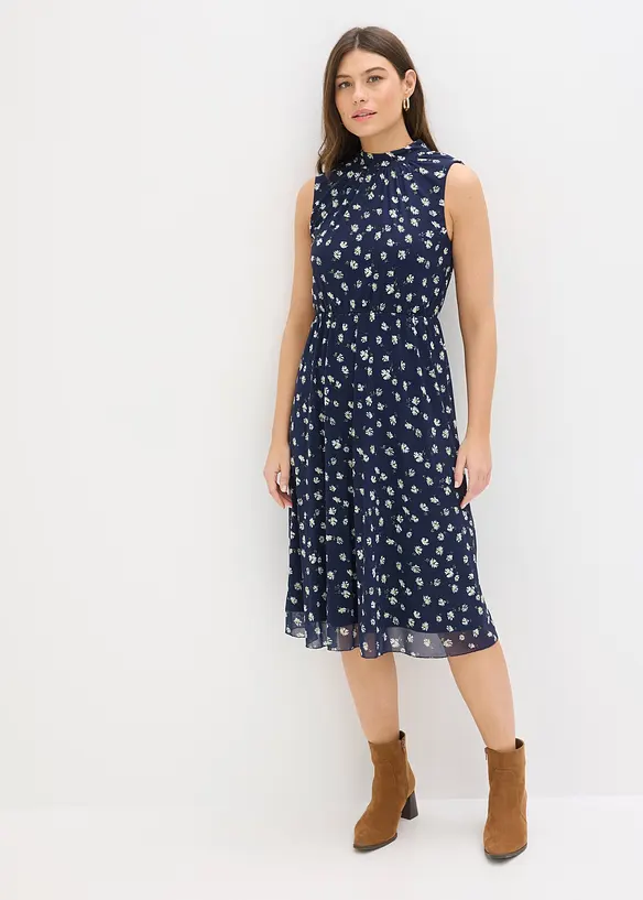 Abito in jersey e mesh fine, bonprix