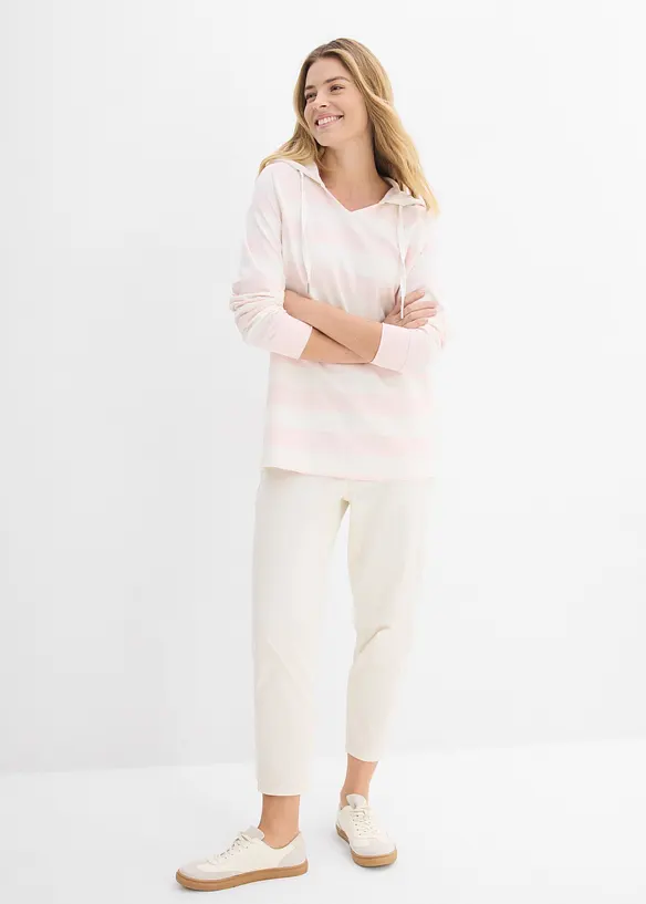 Maglia leggera con cappuccio in puro cotone, bonprix