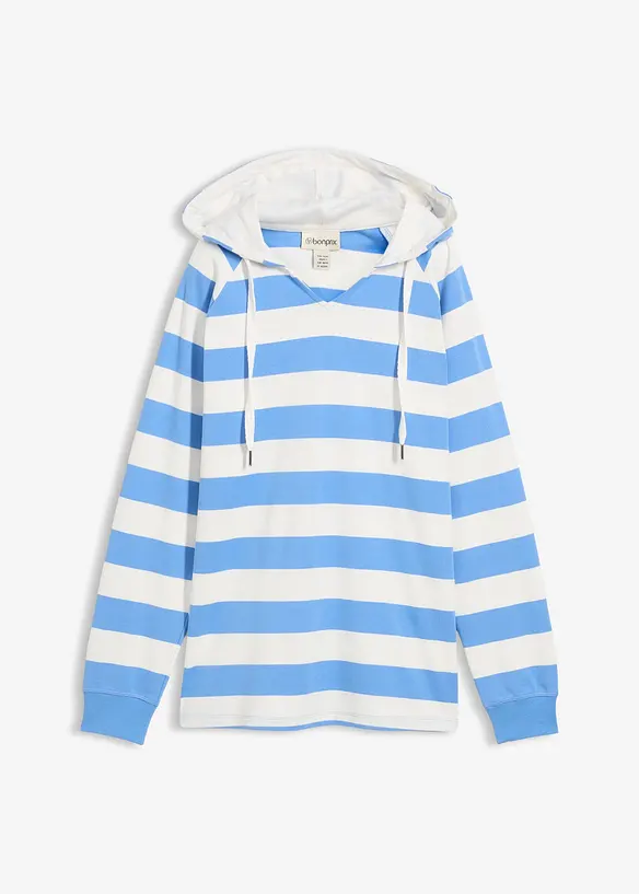 Maglia leggera con cappuccio in puro cotone, bonprix