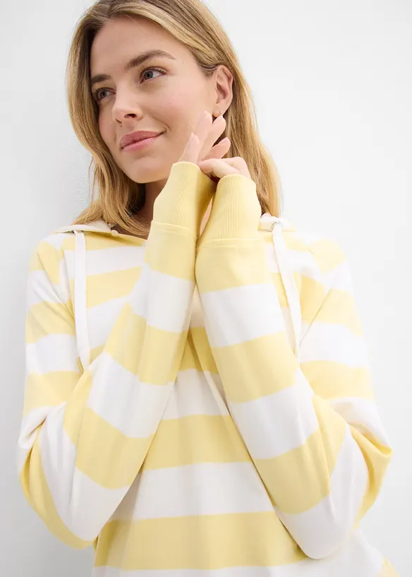 Maglia leggera con cappuccio in puro cotone, bonprix