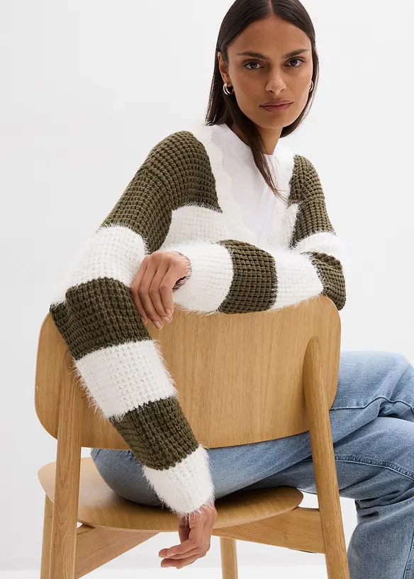 Cardigan ampio in filato grosso, bonprix