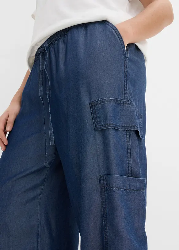 Pantaloni con elastico in vita larghi in lyocell fluente, bonprix