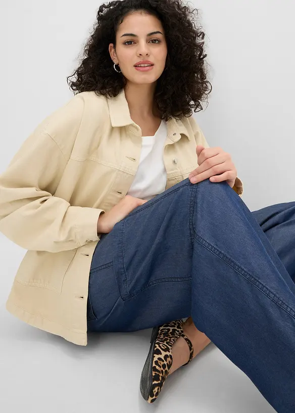 Pantaloni con elastico in vita larghi in lyocell fluente, bonprix