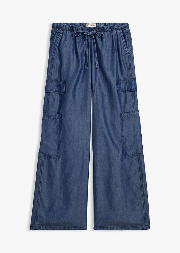 Pantaloni con elastico in vita larghi in lyocell fluente, bonprix