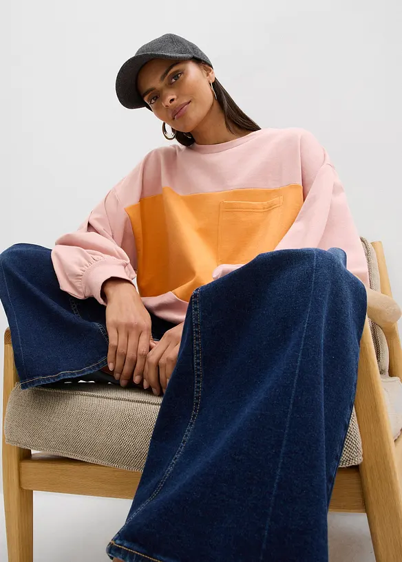 Felpa oversize in puro cotone biologico, bonprix