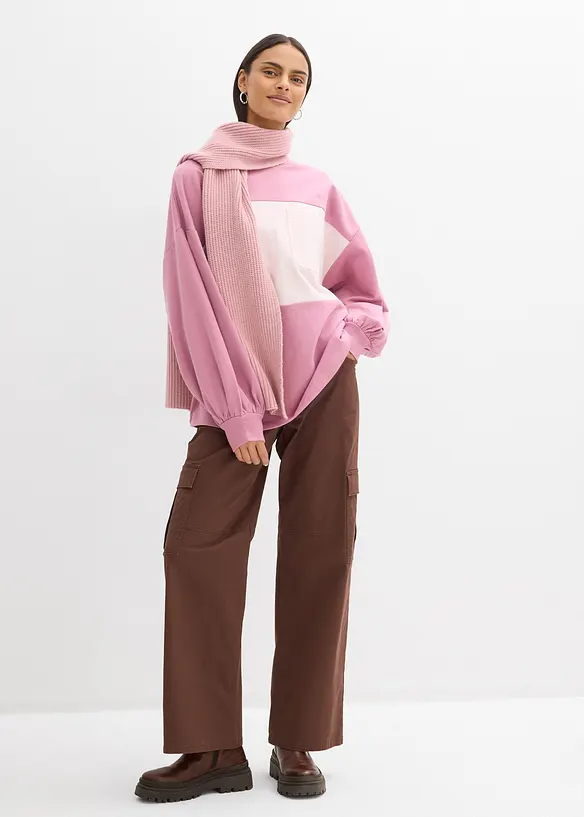 Felpa oversize in puro cotone biologico, bonprix