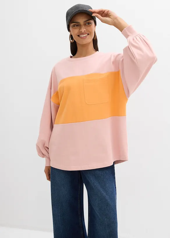 Felpa oversize in puro cotone biologico, bonprix