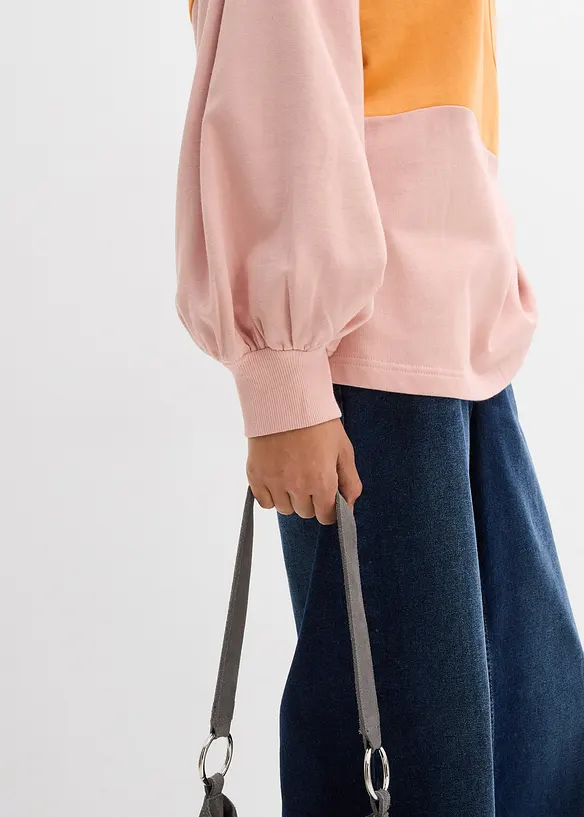 Felpa oversize in puro cotone biologico, bonprix