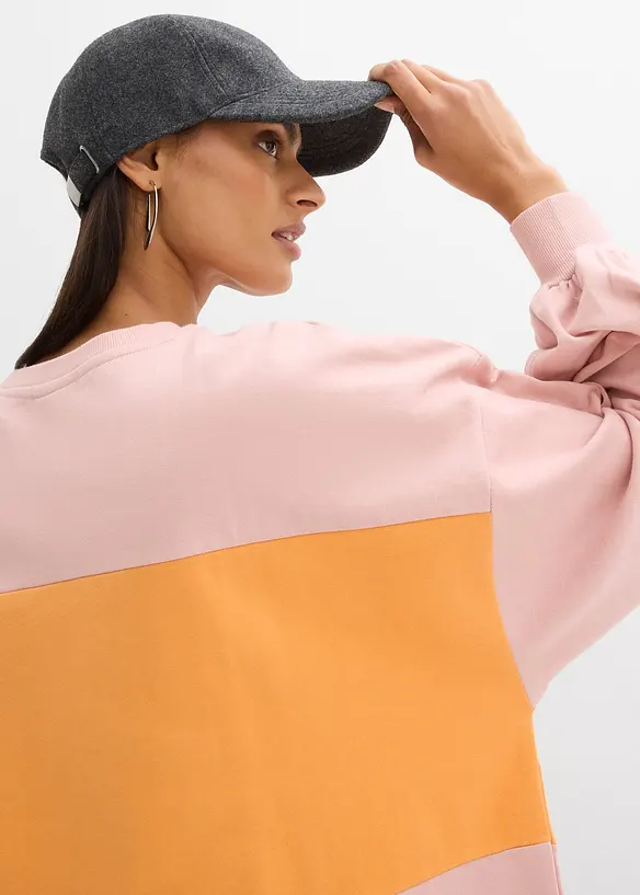 Felpa oversize in puro cotone biologico, bonprix