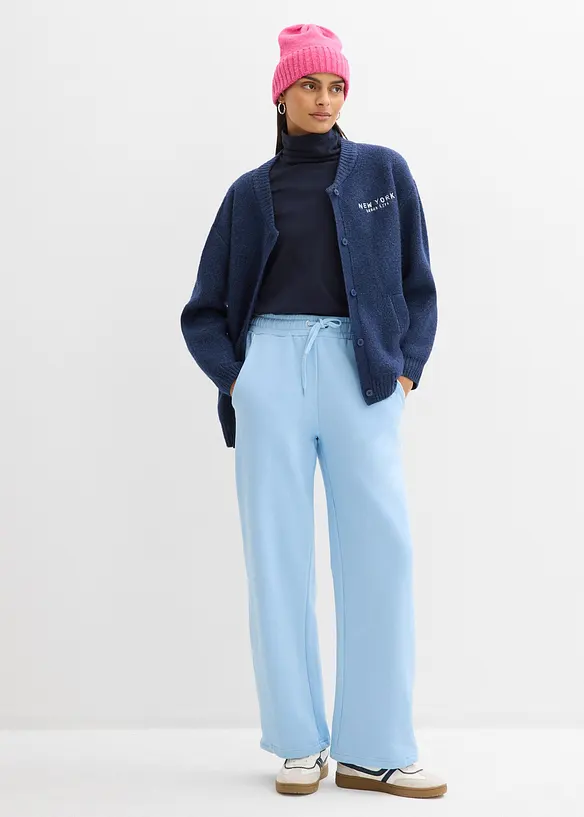 Pantaloni in felpa di misto cotone, bonprix