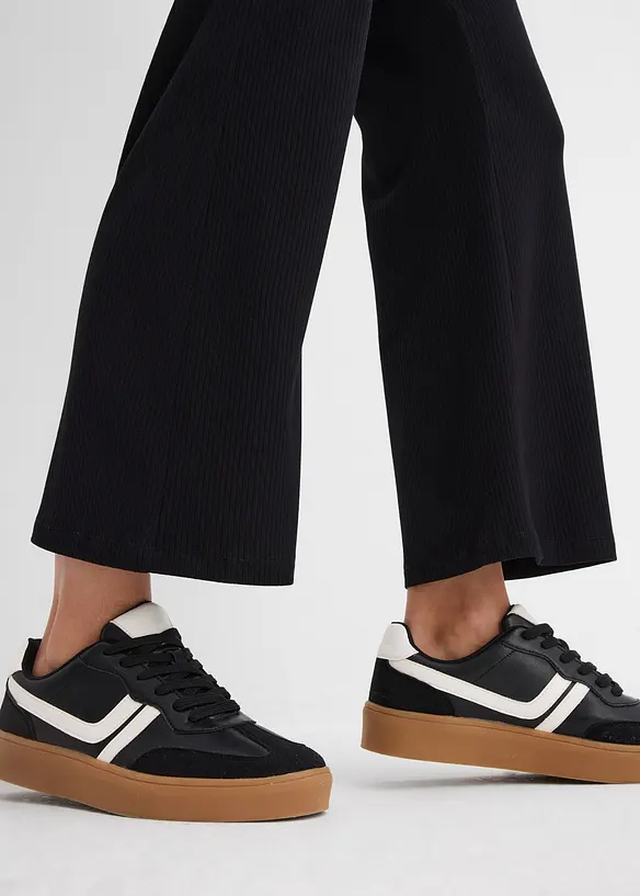 Leggings cropped in misto viscosa a coste, bonprix