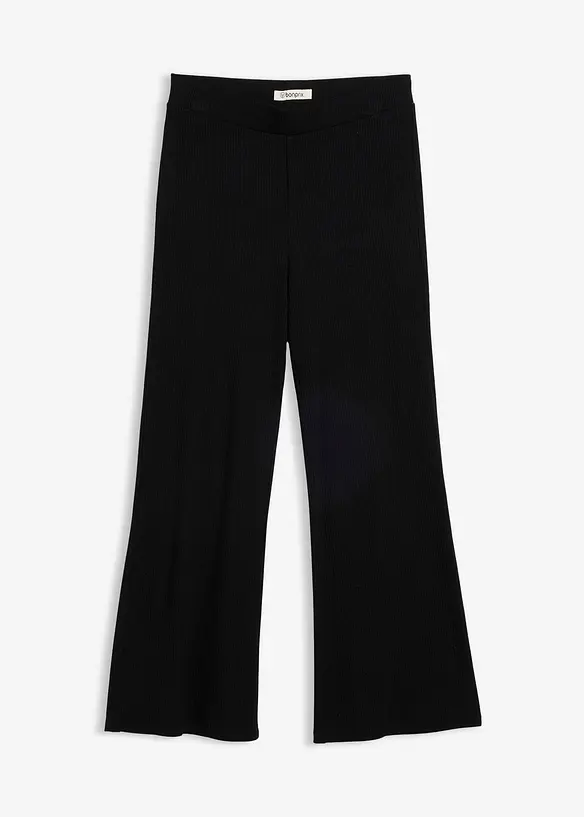 Leggings cropped in misto viscosa a coste, bonprix