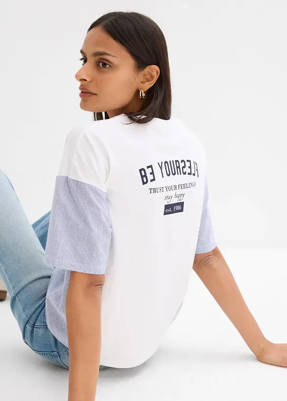 Maxi maglia in misto cotone, bonprix