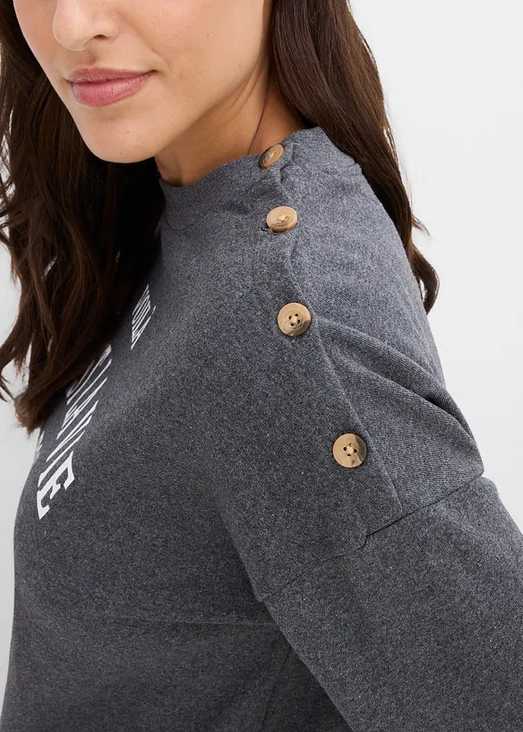 Felpa in misto cotone, bonprix