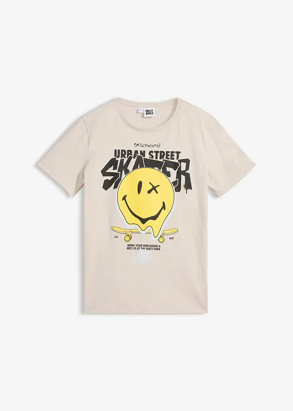 T-shirt in puro cotone con smiley, SmileyWorld