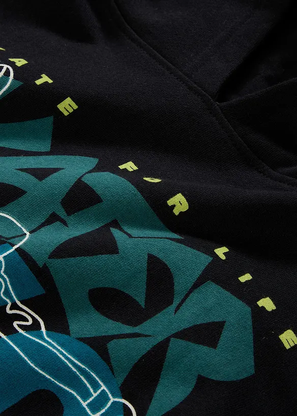 Felpa con cappuccio in puro cotone biologico, bonprix