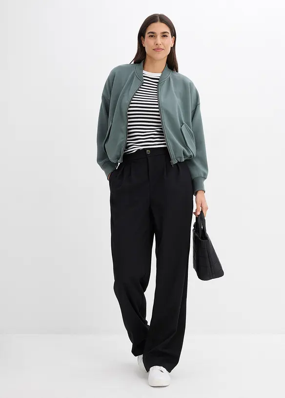 Bomber oversize in morbido misto viscosa effetto neoprene, bonprix