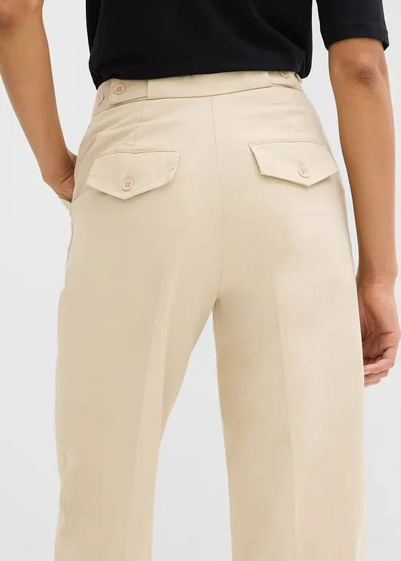 Pantaloni chino in twill di cotone, bonprix