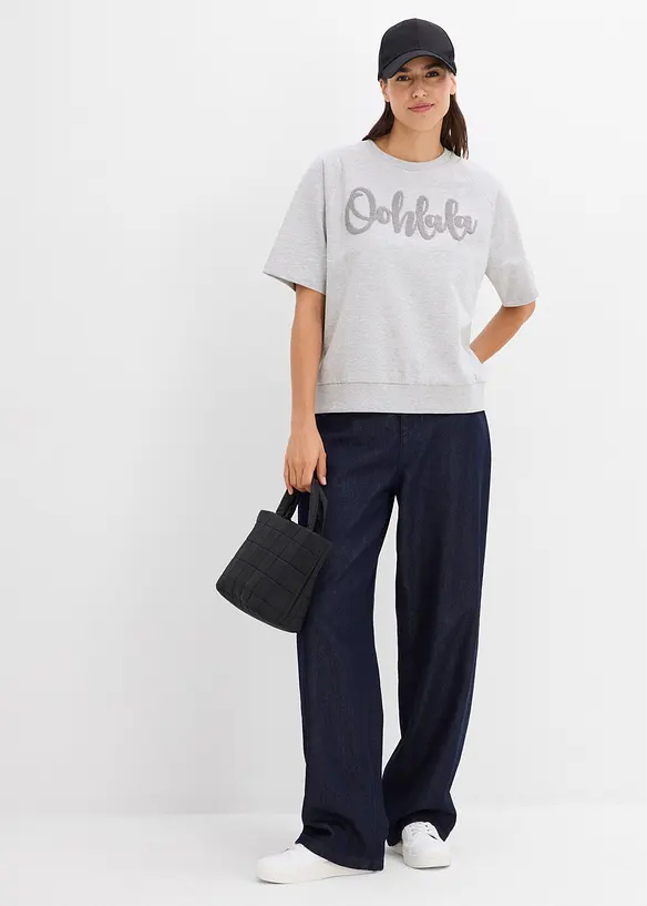 Felpa in misto cotone, bonprix