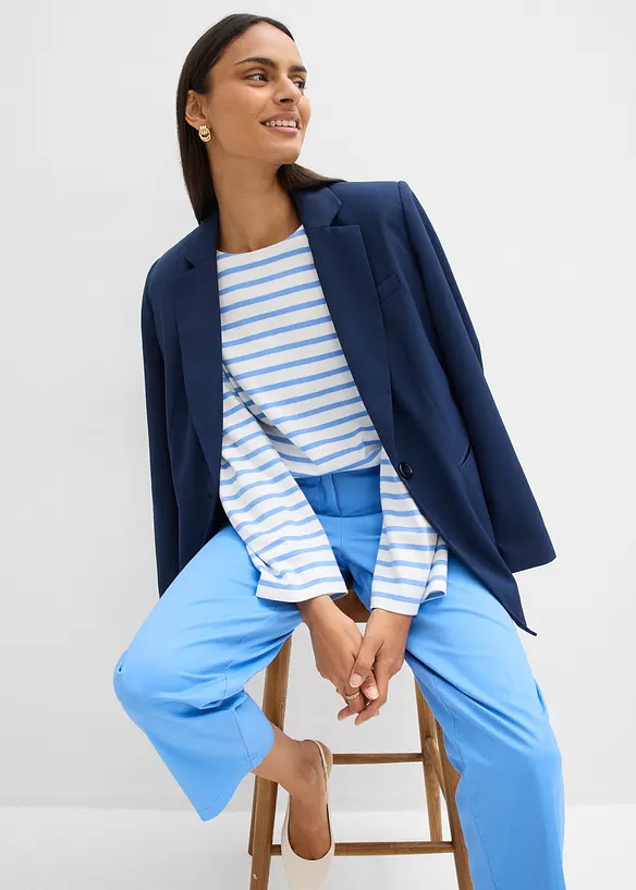 Maglia a maniche lunghe a righe in cotone biologico, bonprix