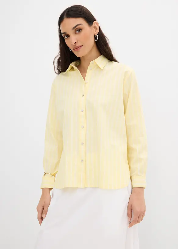 Camicia a righe in puro cotone biologico, bonprix