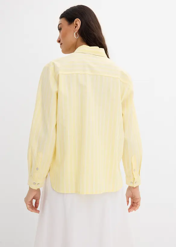 Camicia a righe in puro cotone biologico, bonprix