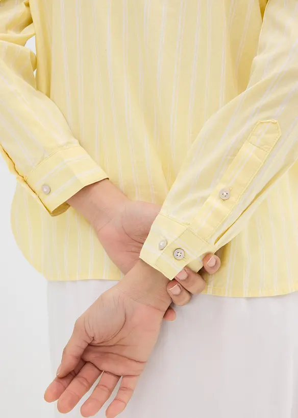Camicia a righe in puro cotone biologico, bonprix