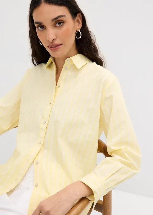 Camicia a righe in puro cotone biologico, bonprix