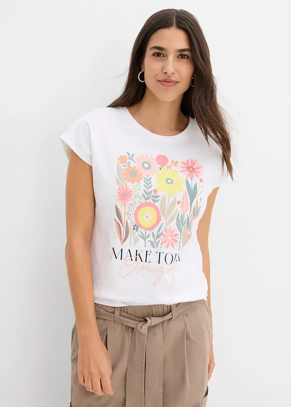 T-shirt in puro cotone, bonprix