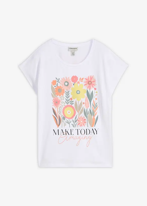 T-shirt in puro cotone, bonprix